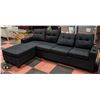 Image 1 : NEW BLACK FABRIC REVERSIBLE L-SHAPE SECTIONAL