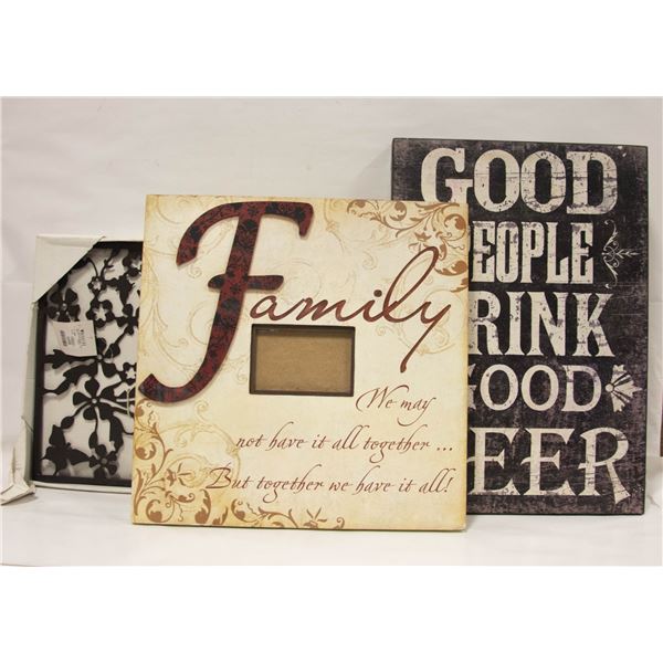 3 ESTATE WALL HANGINGS