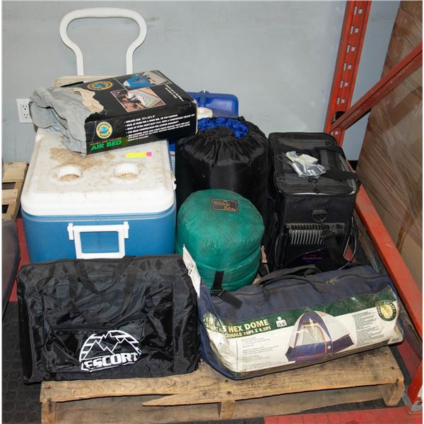 PALLET OF CAMPING ITEMS
