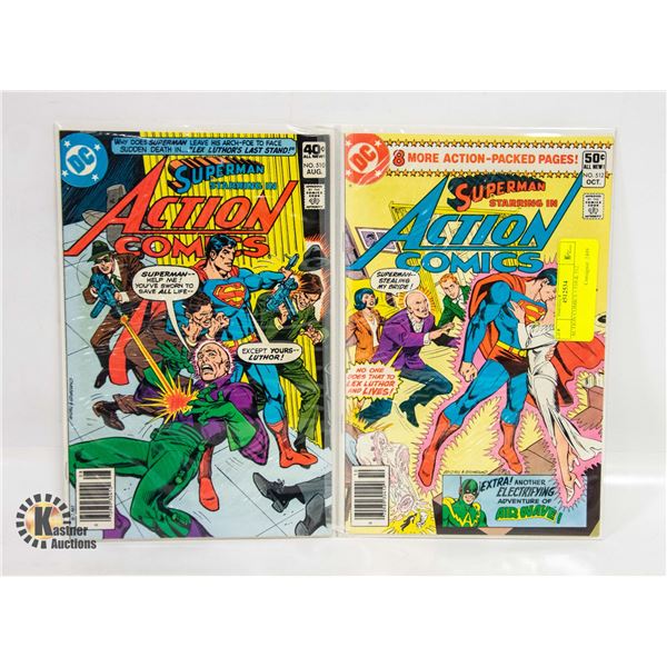 ACTION COMICS # 510 & 512.