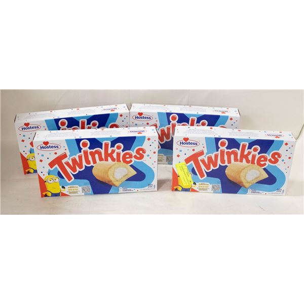 4 BOXES OF HOSTESS TWINKIES BB AUG 2024