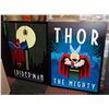 Image 1 : 2 ART PIECES SPIDER-MAN AND THOR 32" X 24"