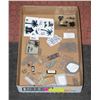 Image 1 : FLAT OF RUBBER STAMPS FOR CRAFT CARD MAKING OR