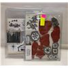 Image 1 : COLLECTION OF 17 RUBBER STAMPS FOR CARDMAKING