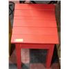 Image 1 : HANDMADE RED PAINTED WOODEN SIDE TABLE