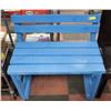 Image 1 : HANDMADE PAINTED BLUE WOODEN BENCH