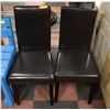 Image 1 : HOUSEHOLD PAIR OF BROWN LEATHERETTE CHAIRS