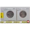 Image 1 : British Florins (2) : 1893 & 1894 (Silver Sterling Pound) (.925 Silver) (SEE PICS!)