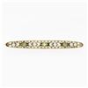 Image 1 : Antique Art Nouveau 14k Yellow Gold Peridot Seed Pearl Open Work Bar Pin Brooch