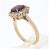 Image 9 : Vintage 18k Gold 2 ctw GIA Burma No Heat Round Ruby Diamond Halo Cluster Ring