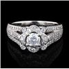 Image 1 : 0.54 ctw SI3 CLARITY CENTER Diamond Platinum Ring (1.28 ctw Diamonds) EGL USA CE