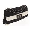 Image 2 : Chanel Black White Canvas 2.55 Reissue Flap Shoulder Bag