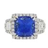 Image 1 : 5.56 ctw Tanzanite and 1.42 ctw Diamond 18KT White Gold Ring