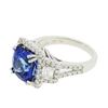 Image 3 : 5.56 ctw Tanzanite and 1.42 ctw Diamond 18KT White Gold Ring