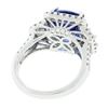 Image 4 : 5.56 ctw Tanzanite and 1.42 ctw Diamond 18KT White Gold Ring