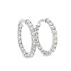 Image 1 : 6.41 ctw Diamond Hoop Earrings - 14KT White Gold