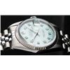Image 8 : Rolex Mens Stainless Steel Blue Diamond Fluted Bezel 36MM Datejust Wristwatch
