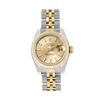 Image 2 : Rolex Ladies 18K Gold And Steel Champagne Index Hidden Clasp Datejust 26MM