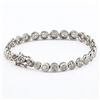 Image 2 : 9.24 ctw E-F COLOR Diamond 14K White Gold Tennis Bracelet