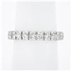 Image 1 : Classic Platinum 1.90 ctw Round Prong Set Diamond Eternity Stack Wedding Band Ri