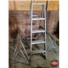 Image 1 : COMBO: Aluminum 5ft Step Ladder & Saw Horses (2) (SEE PICS!)