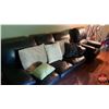Image 2 : LEATHER SOFA & RECLINER (BLACK) :  - Sofa (7ft) - Recliner (38") (SEE PICS!)
