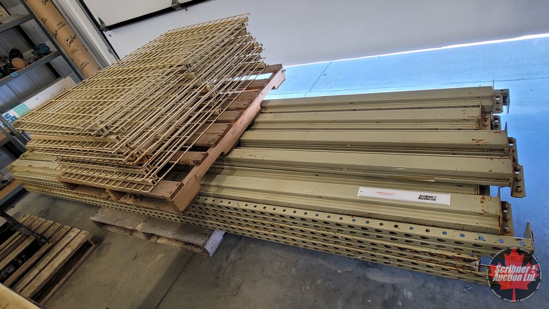 PALLET RACKING : - (3) Uprights (12ft H x 3ft W) - (10) Crossmembers ...