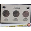 Image 2 : Canada 1977 Dollars Portfolio (3 Coins) : Type I : Type II : Type III (SEE PICS!)