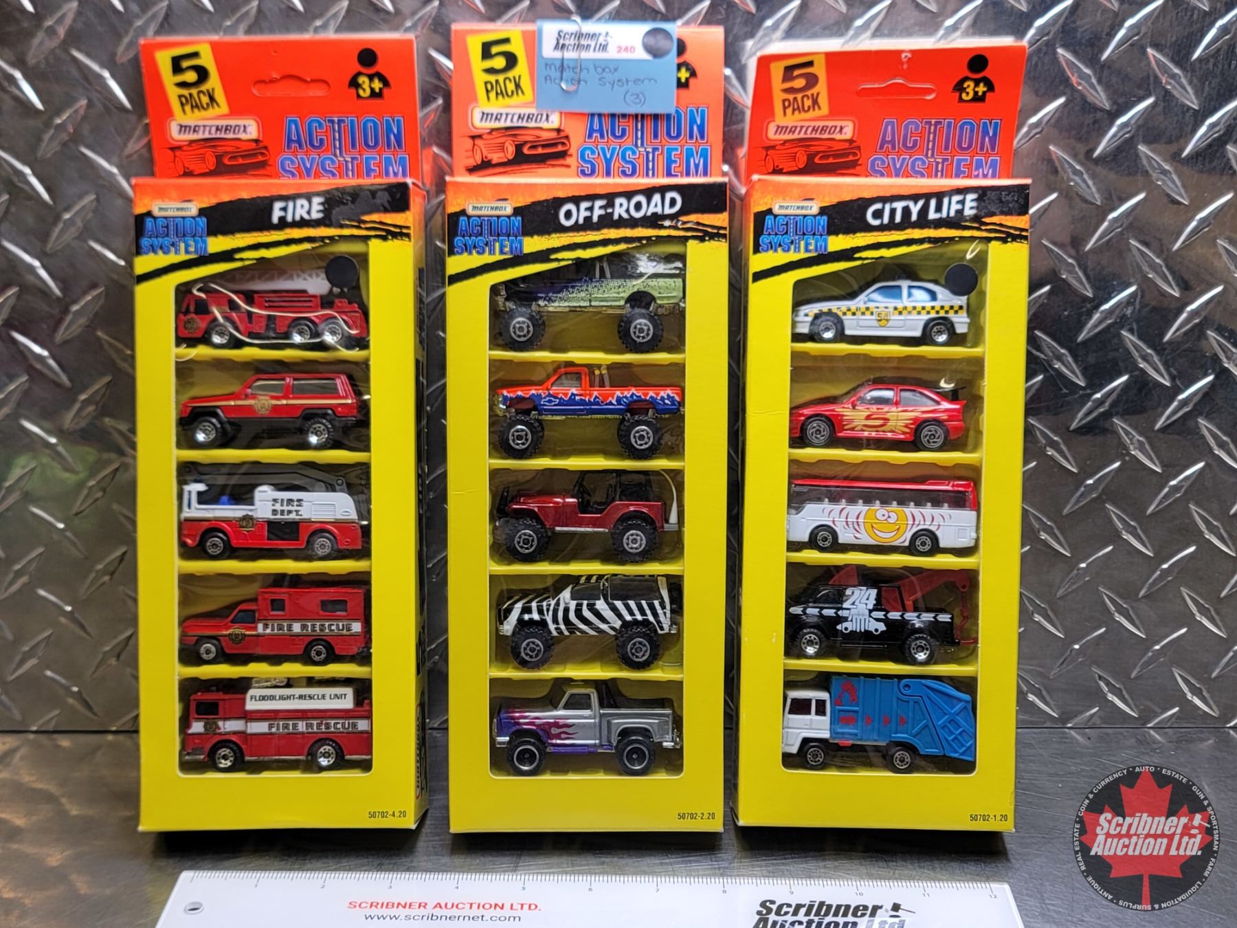 Matchbox Action System : Collector 5 Packs (3) (c. 1996 Mattel ...
