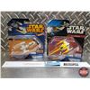 Image 1 : Hot Wheels : STAR WARS (2): (c. 2015 Mattel) - Y-Wing Fighter Gold Leader - Naboo N-1 Starfighter (6