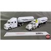 Image 1 : TOY TRUCKS/TANKERS (2) : (Scale 1:43) - Kenworth - Peterbilt (Both 17"L) (SEE PICS!)  (Listing & Des
