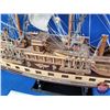 Image 10 : Wooden Replica Model Ship : France II (27"H x 39"W x 7"D) (SEE PICS!)  (Listing & Descriptions are a