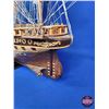 Image 12 : Wooden Replica Model Ship : France II (27"H x 39"W x 7"D) (SEE PICS!)  (Listing & Descriptions are a
