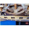 Image 14 : Wooden Replica Model Ship : France II (27"H x 39"W x 7"D) (SEE PICS!)  (Listing & Descriptions are a