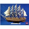 Image 5 : Wooden Replica Model Ship : France II (27"H x 39"W x 7"D) (SEE PICS!)  (Listing & Descriptions are a