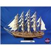 Image 6 : Wooden Replica Model Ship : France II (27"H x 39"W x 7"D) (SEE PICS!)  (Listing & Descriptions are a