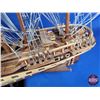 Image 9 : Wooden Replica Model Ship : France II (27"H x 39"W x 7"D) (SEE PICS!)  (Listing & Descriptions are a