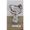 Image 2 : Vintage Art Deco Chrome Standing Ashtray w/Built In Lighter (28-1/2"H x 11"Dia)  (SEE PICS!)  (Listi