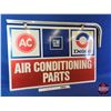 Image 1 : Double Side Hanging Sign : GM Air Conditioning Parts (26"H x 38"W x 2"D)  (SEE PICS!)  (Listing & De