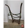 Image 3 : Antique Barrel Dolly / Hand Truck (Cast Iron & Wood) (61"H x 24"W) (SEE PICS!)  (Listing & Descripti