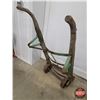 Image 4 : Antique Barrel Dolly / Hand Truck (Cast Iron & Wood) (61"H x 24"W) (SEE PICS!)  (Listing & Descripti