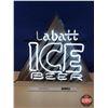 Image 1 : New Old Stock NEON Sign "Labatt ICE BEER" (18"H x 22-1/2"W x 5"D) (SEE PICS!)  (Listing & Descriptio