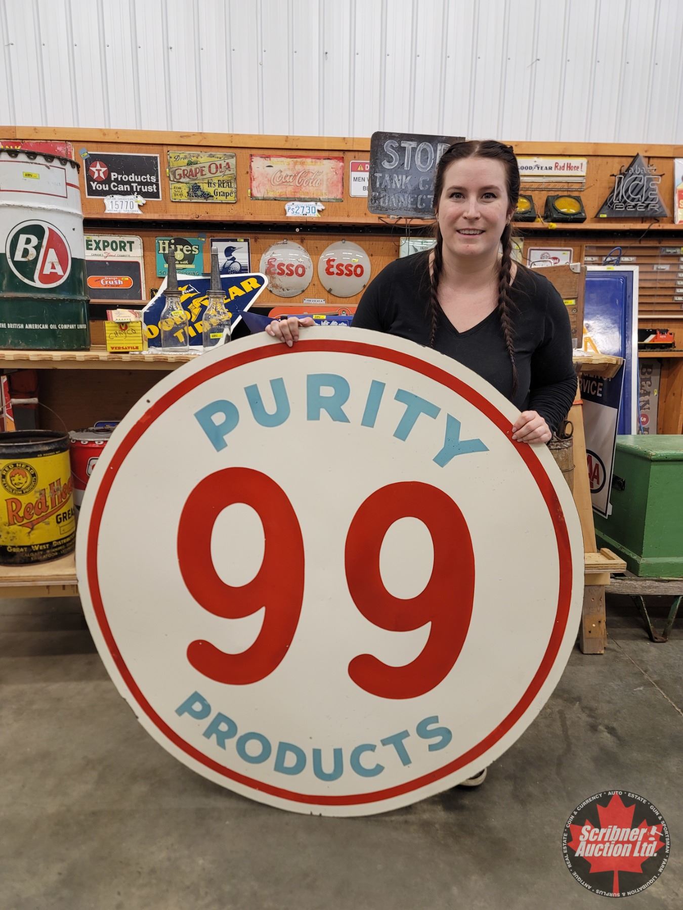 Purity Class Sign REPRO DOUBLE SIDED LAYERED PORCELAIN SIGN : Purity 99 (48