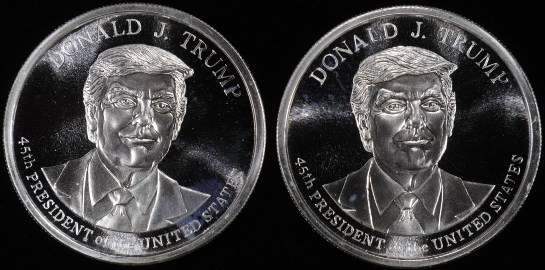 Trump Rounds (2) 1 OZ .999 SILVER DONALD TRUMP ROUNDS