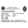 Image 5 : 0.70 ctw Emerald and 0.74 ctw Diamond Silver Ring