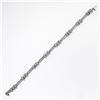 Image 7 : Fancy 14K White Gold 0.72 ctw Diamond Section & Triple Twisted Wire Link Bracele