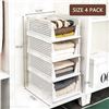 Image 1 : Lot of 1 Foldable Clothes Drawer Organizer 4Pack - Brand New! (29in Height)