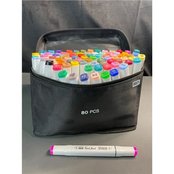 Lot of 1 Multi-Pack of Alcohol Dual-Tip Aritst/Sketch Markers - 80 PCS/Colours - Brand New!