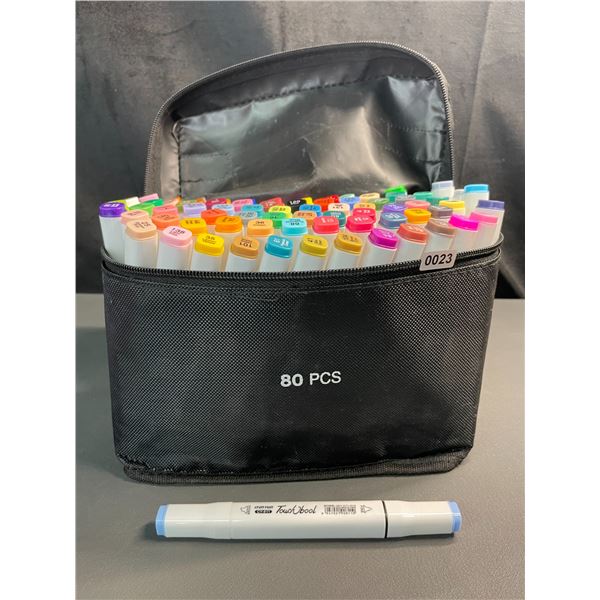 Lot of 1 Multi-Pack of Alcohol Dual-Tip Aritst/Sketch Markers - 80 PCS/Colours - Brand New!