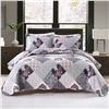 Image 1 : Lot of 1 Brindille Queen Size Quilt/Bedding Set (90 x 98in) - Patchwork Design - Brand New